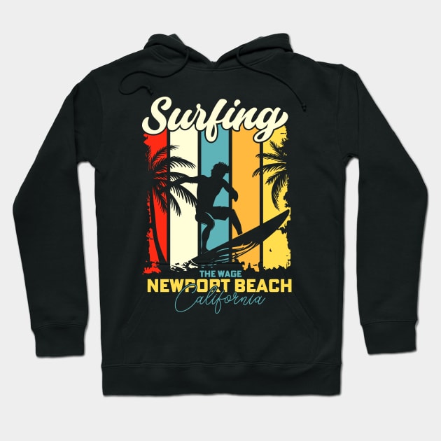 Surfing | The Wedge, Newport Beach, California Hoodie by T-shirt US